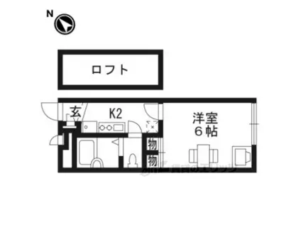 レオパレス淀コンフォート(1K/1階)の間取り写真