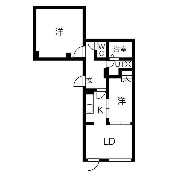 アズ代々木上原(1LDK/1階)の間取り写真