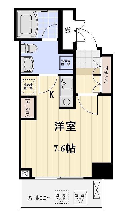 プロスペクト日本橋本町(ワンルーム/5階)の間取り写真