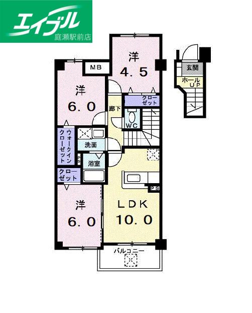 RICHES21(3LDK/4階)の間取り写真