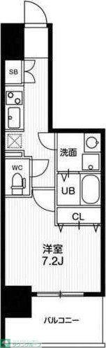 N-STAGE八王子(1K/4階)の間取り写真
