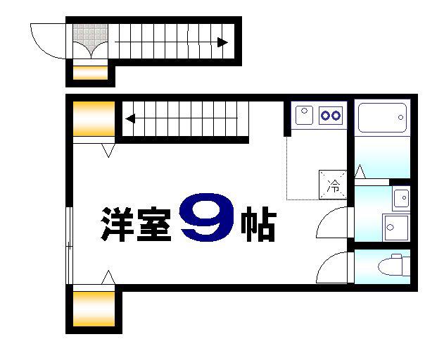 GRAZIE東雲本町(ワンルーム/2階)の間取り写真