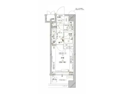 コンシェリア大森山王(1K/3階)の間取り写真