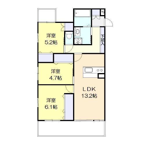 ALTE MEISTER IO(3LDK/2階)の間取り写真