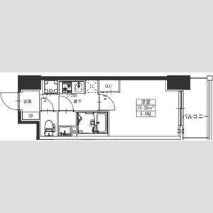 S-RESIDENCE堺湊駅前AZURE(1K/8階)の間取り写真