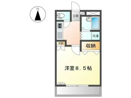 マンションアーク弐番館(1K/2階)の間取り写真