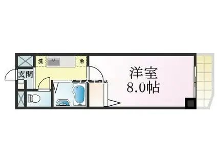 レジデンス妙法寺(1K/1階)の間取り写真