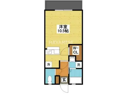 UN PLAISIR(ワンルーム/5階)の間取り写真