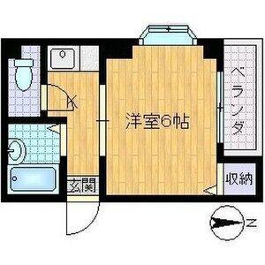 グレース上本町(1K/1階)の間取り写真