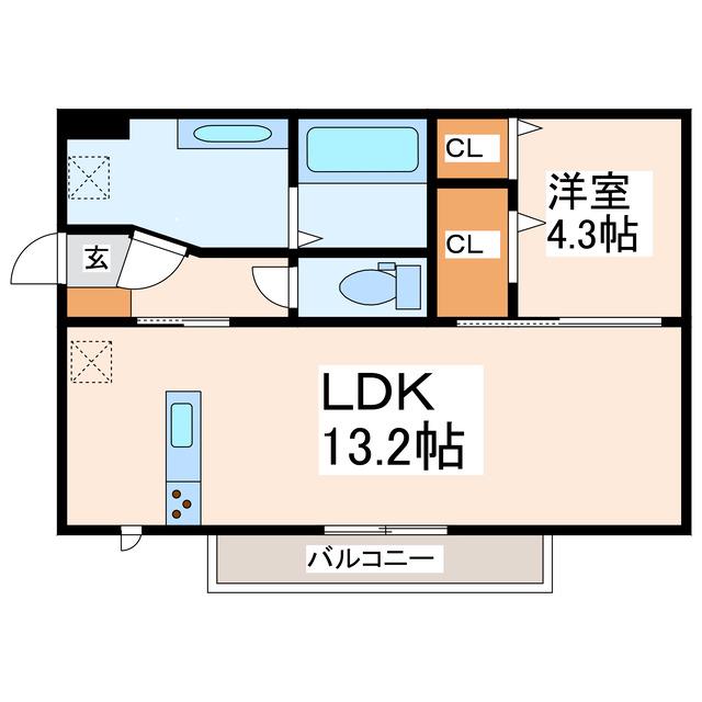モンラッシェ(1LDK/1階)の間取り写真