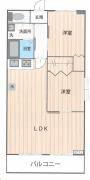 長塚マンション(2LDK/3階)の間取り写真