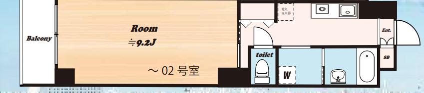 タスティ大通公園(1K/4階)の間取り写真