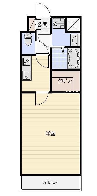 CIAO バンビーナ(1SK/4階)の間取り写真