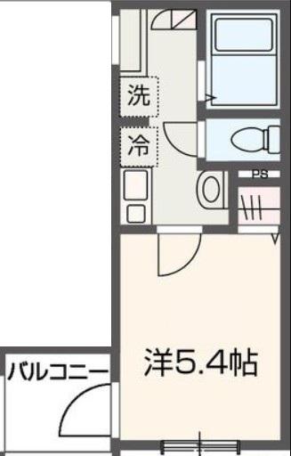 MELDIA亀有III(1K/1階)の間取り写真