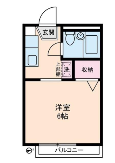 ピュアメゾンときわ台(1K/2階)の間取り写真