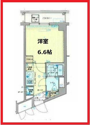 グランフォース西新井(1K/5階)の間取り写真