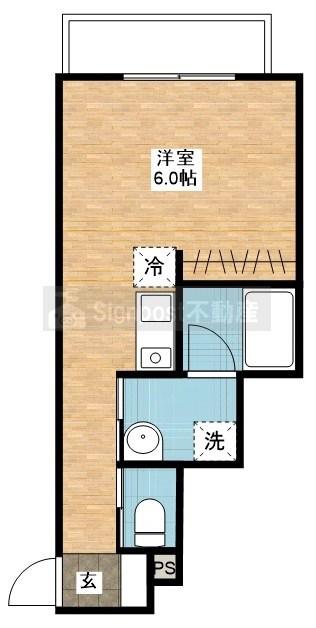 SIGNPOST弥生II(ワンルーム/1階)の間取り写真