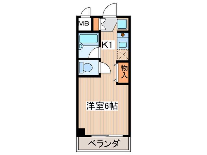 JOINUS 国分寺(1K/1階)の間取り写真