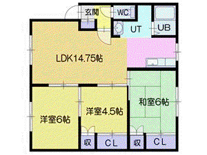 アルファー高砂(3LDK/2階)の間取り写真