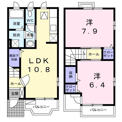 サニー 初音(2LDK/1階)の間取り写真