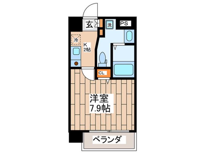 セレニテ難波西(1K/10階)の間取り写真