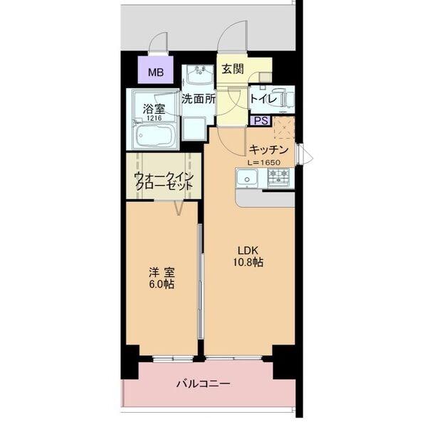 ル セルクル(1LDK/1階)の間取り写真