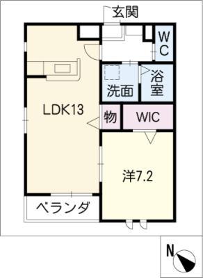 プランドール(1LDK/3階)の間取り写真