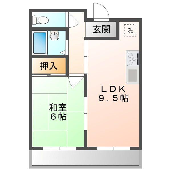 カーサ後楽園(1LDK/3階)の間取り写真