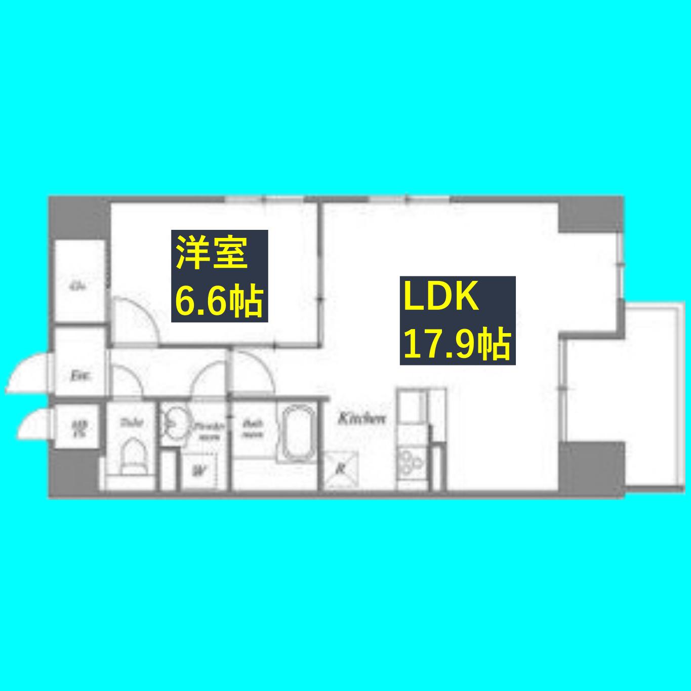 GRAMERCY SHIRAKAWA KOEN(1LDK/4階)の間取り写真