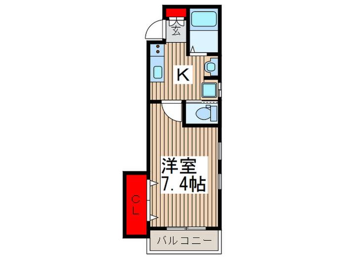 PETIT ROUGE(1K/2階)の間取り写真