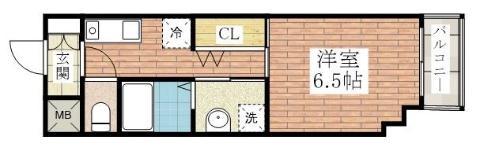 A-1マンション薩摩(1K/3階)の間取り写真
