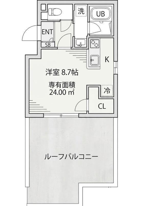 MDM池尻大橋(ワンルーム/3階)の間取り写真