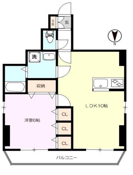 エルヴェ新宿(1LDK/3階)の間取り写真