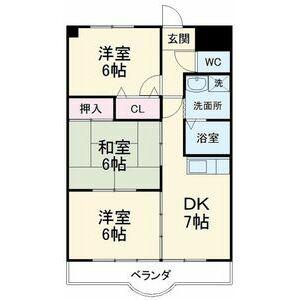 アクシス12(3DK/3階)の間取り写真