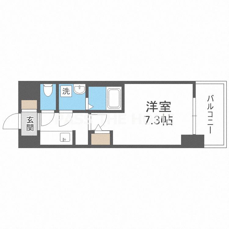 LA DOUCEUR西天満(1K/6階)の間取り写真