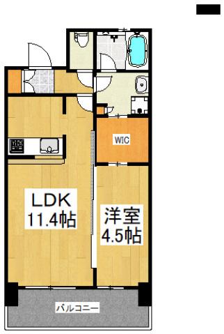 プライムメゾン武蔵野の杜(1LDK/3階)の間取り写真