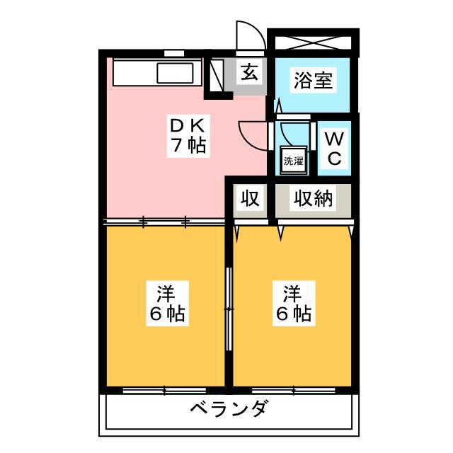 パルコーポアイ(2DK/3階)の間取り写真
