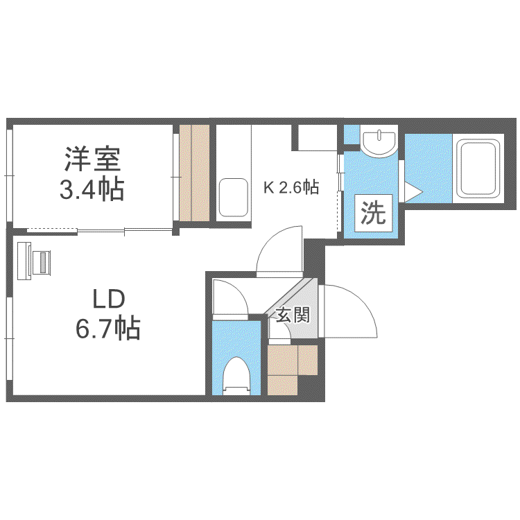 PARTENZA(1LDK/3階)の間取り写真
