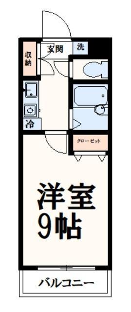 ルピナス7(1K/3階)の間取り写真