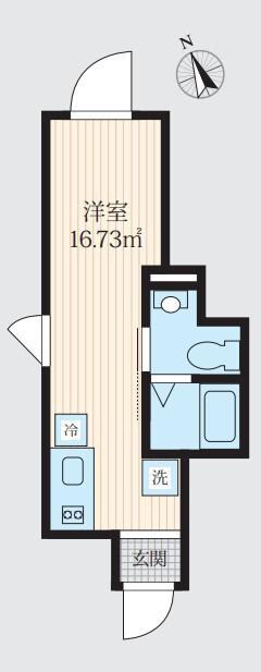 ALATO 品川西大井(ワンルーム/2階)の間取り写真