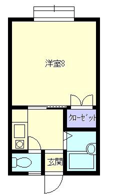 ソレイユ湘南(1K/1階)の間取り写真