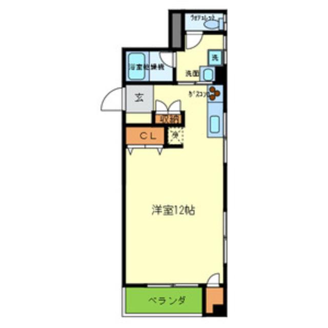 ミアカーサ堺東(ワンルーム/2階)の間取り写真