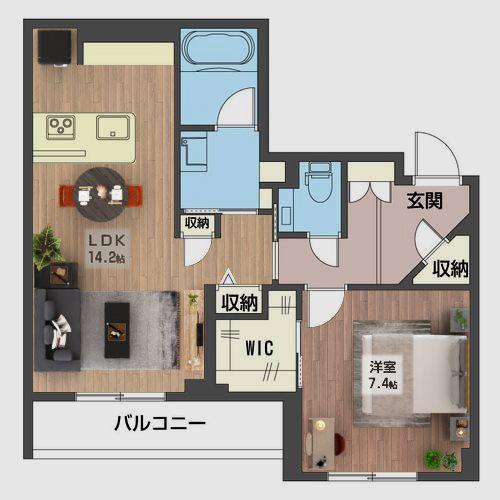 ステラ キャシェット(1LDK/3階)の間取り写真