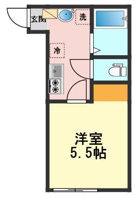 ステラ西小岩(1K/1階)の間取り写真