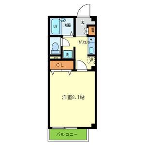 フローレスハタ(1K/2階)の間取り写真