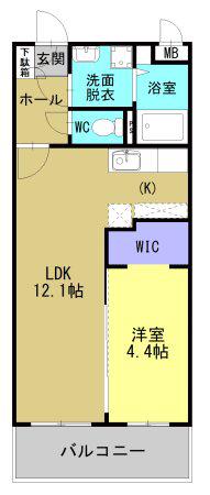 N GARDEN(1LDK/1階)の間取り写真