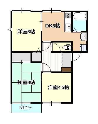 メゾン平田A(3DK/1階)の間取り写真