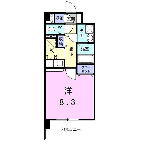 レヴァータ(1K/2階)の間取り写真