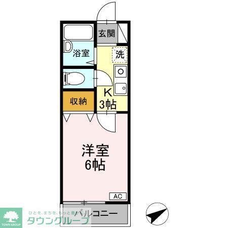 セジュール町田(1K/1階)の間取り写真