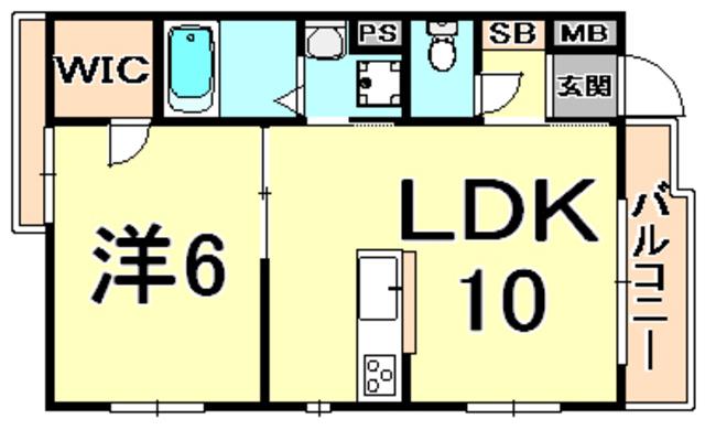 ハイローム北昭和Ⅱ(1LDK/1階)の間取り写真